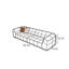 Canapé modulaire moderne en tissu capitonné