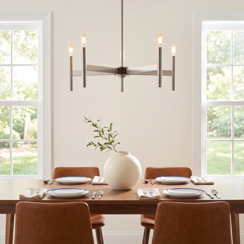 Martella 5-Light Chandelier, Brushed Nickel, 5 - Light