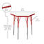 Table d'activité trapézoïdale effaçable à sec avec pieds réglables - blanc / noir-99093466-120151694-99093469