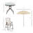 Outsunny 6 Piece Patio Dining Set For 4 With Umbrella