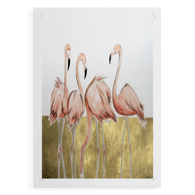 Flamant rose I - Impression sur toile seulement - NON CADRE