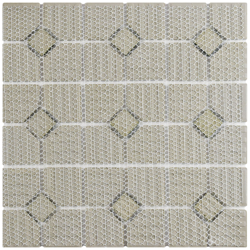 Oxford 11" x 11" Porcelain Honeycomb Mosaic Wall & Floor Tile, Blue/White