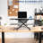Black Single Top Desk Riser