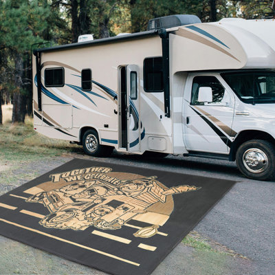 FXW Let's ROLL RV Rug – Designed for RV Adventures with Your Dogs, Full Coverage Across Campsite