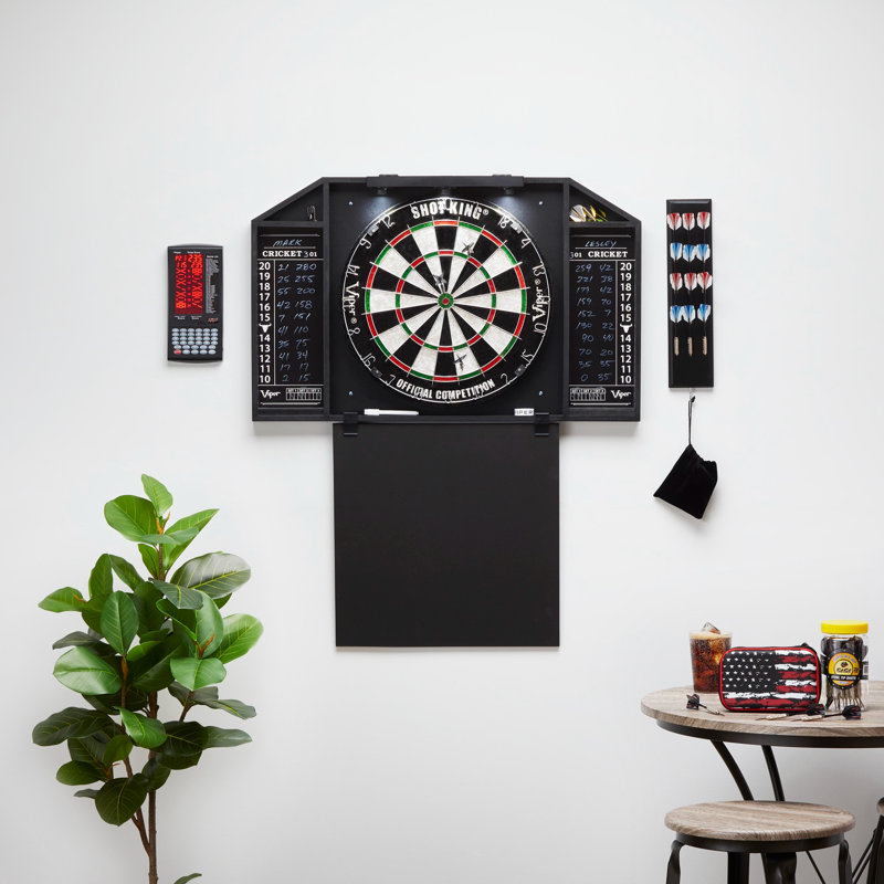 Viper Black Dartboard Backboard with Cricket Scoreboards