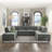 Raybourne Velvet Ottoman