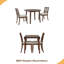 Ensemble de table de salle à manger 3 pièces pour 2 personnes, 1 table de salle à manger pliante en bois + 2 chaises rembourrées, conception peu encombrante-537349600-537349606