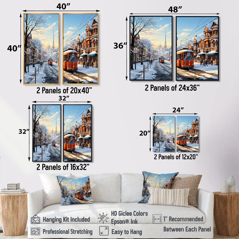 Toronto City In Winter I - Grand Toronto, art mural, H 20 po x l 24 po, Noir, Impression encadrée flottante
