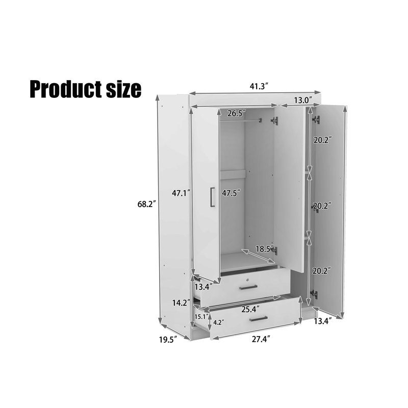 Sufe Armoire, Gray
