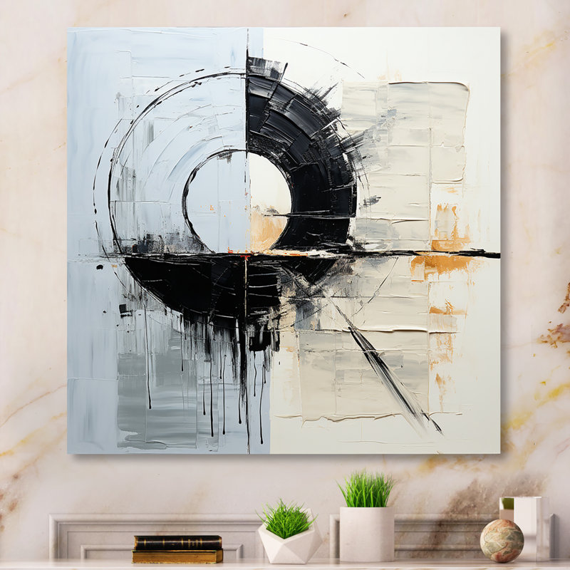 - Salon d'art mural abstrait en métal, H 24 po x l 24 po x P 1 po