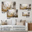 Art moderne moderne abstrait blanc et or-101526112