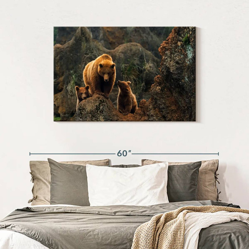 Brampt Bear And Cubs, 30" H x 45" W