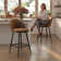 Catriana Swivel Upholstered Counter & Bar Stool with Metal Frame