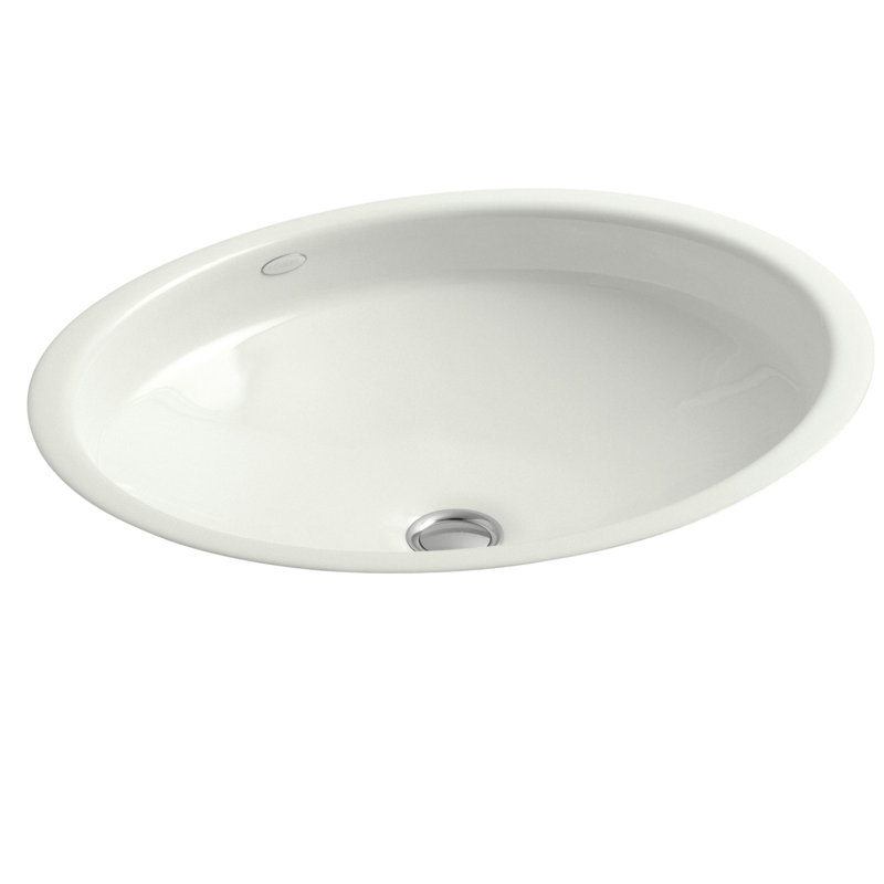Canvas Metal Oval Undermount Bathroom Sink with Overflow, Dune