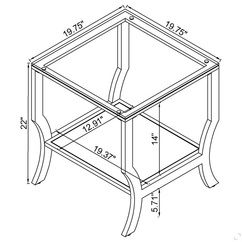 Chrome 3-piece Coffee Table Set