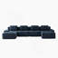 Canapé modulaire en forme de L de 153 pouces avec tissu velours côtelé, canapé 4 places, assise profonde et repose-pieds mobile-178130658-178130660