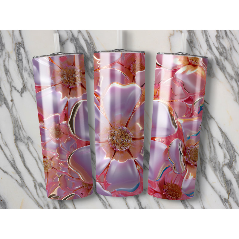 Choose Handmade Tumblers 591ml Vacuum Insulated Stainless Steel (18/8) Travel Tumbler with Straw