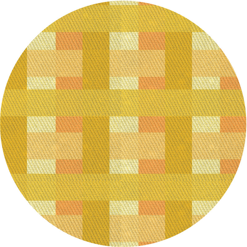 Performance Wool Geometric Indoor Rug, Round 8'