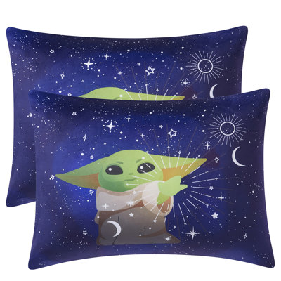 Baby Yoda Kids Bed Pillow Pack W/ Removable Pillowcase, 2-Pack