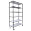 Étagère à 6 niveaux en fil métallique robuste, capacité totale de 6 000 lb, certifiée NSF, noire, 20 po x 48 po x 84 po
