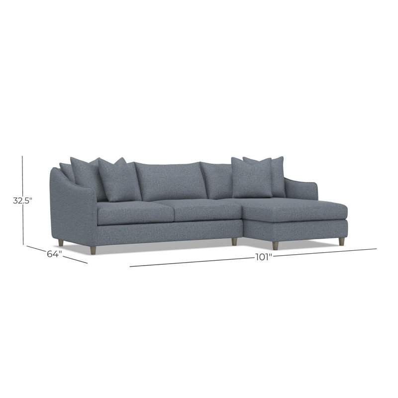 Joli 2 Pc Fabric Sectional, 1697-034