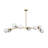 Kaynen 8 - Light Iron Dimmable Sputnik Linear Chandelier-1933412358