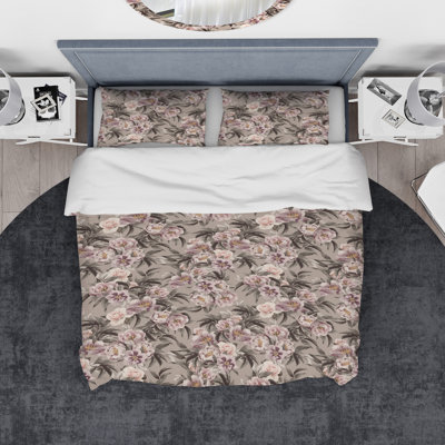 Ensemble de housse de couette designart pivoines