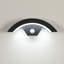 Matte Black 10cm H Integrated LED Outdoor Armed Sconce