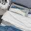 Gouache saphir sur gris II - Ensemble de housse de couette moderne et transitionnel - Microfibre de polyester-38758392