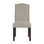 9 pièces: table rectangulaire brun foncé, 8 chaises rembourrées taupe, design moderne, 8 places assises, table à 9 places en tissu texturé et table d'appoint, 100%