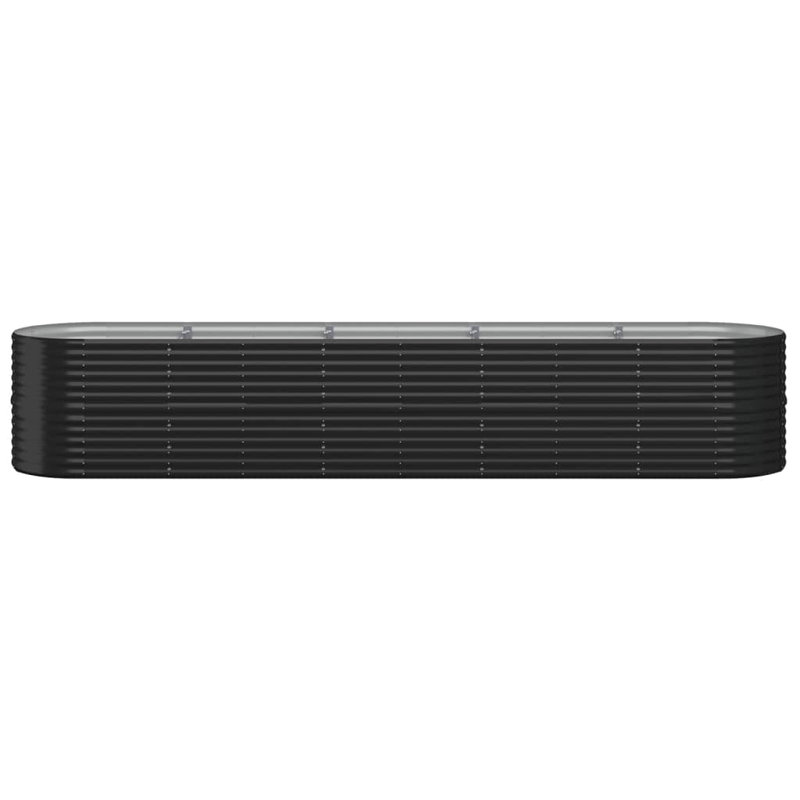 Garden Raised Bed Powder-coated Steel, Antharacite, 26.77" H x 144.88" W x 31.50" D