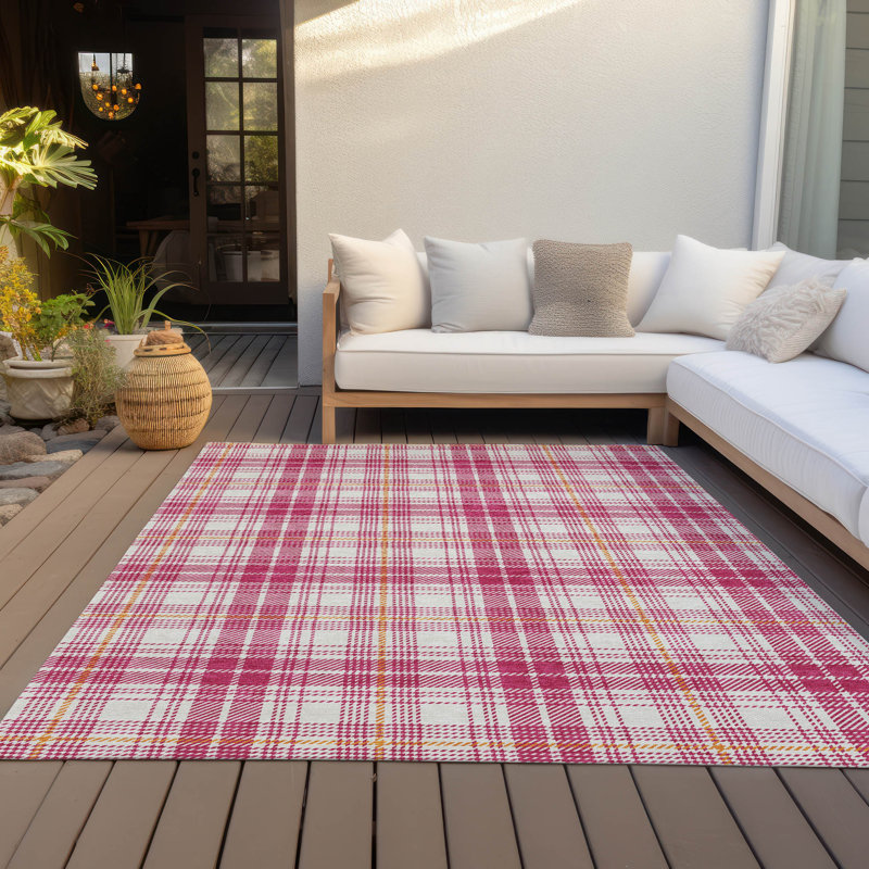  Tapis beige intérieur / extérieur lavable à la machine Chayden ACN993, Rectangle 5 pi x 7 pi 6 po