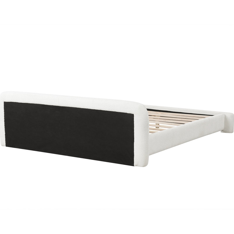 Grand lit tapissier blanc - housse en forme de boucle, siège stable, taille confortable, fabrication