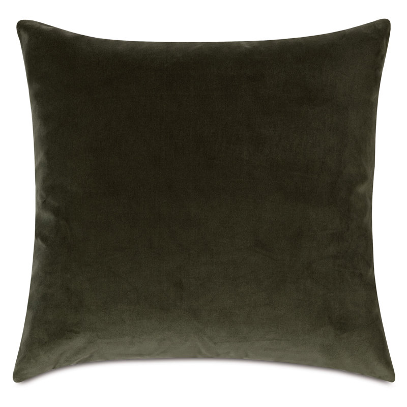 Housse et insert de coussin carré en mélange de polyester Maude, Vert, polyester
