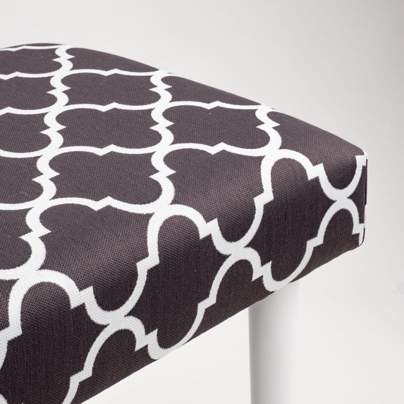 Rhinecliff Velvet Upholstered Bench, White, 40cm H x 100cm W x 30cm D
