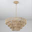 Lustre 4 niveaux 6 lumières à intensité variable en raphia