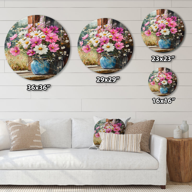 Décoration murale Keiyonna - Bouquets assortis, H 23 po x l 23 po