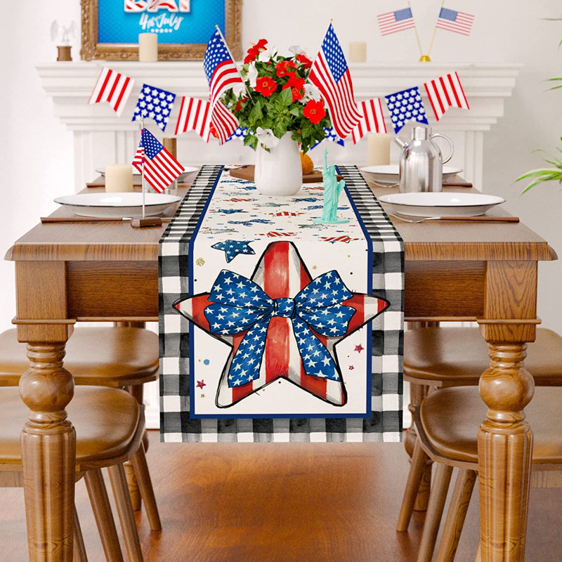 Gersende Patriotic Dining Linens, 72" L x 13" W