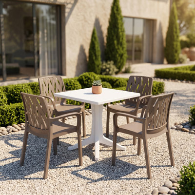 Plastic Patio Dining Set Table,