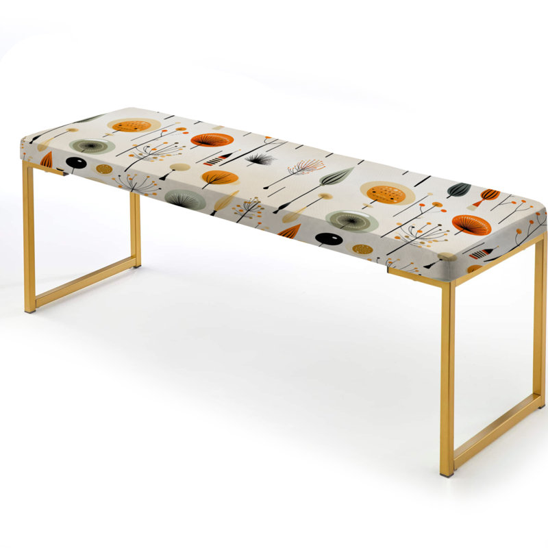 Banc rembourré or, Danish Modern Sophistication