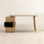 Bureau modulaire en bois massif avec coin d'écriture télescopique-1908292293