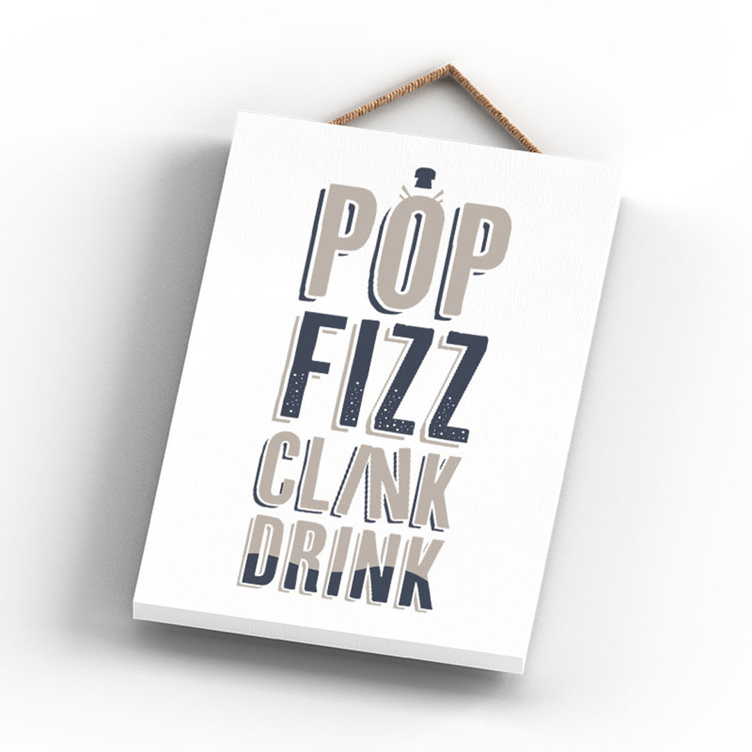 Vivid Squid Wholesale Pop Fizz Clink Drink - No Frame Print on Wood