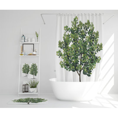 Neina Polyester Shower Curtain Set