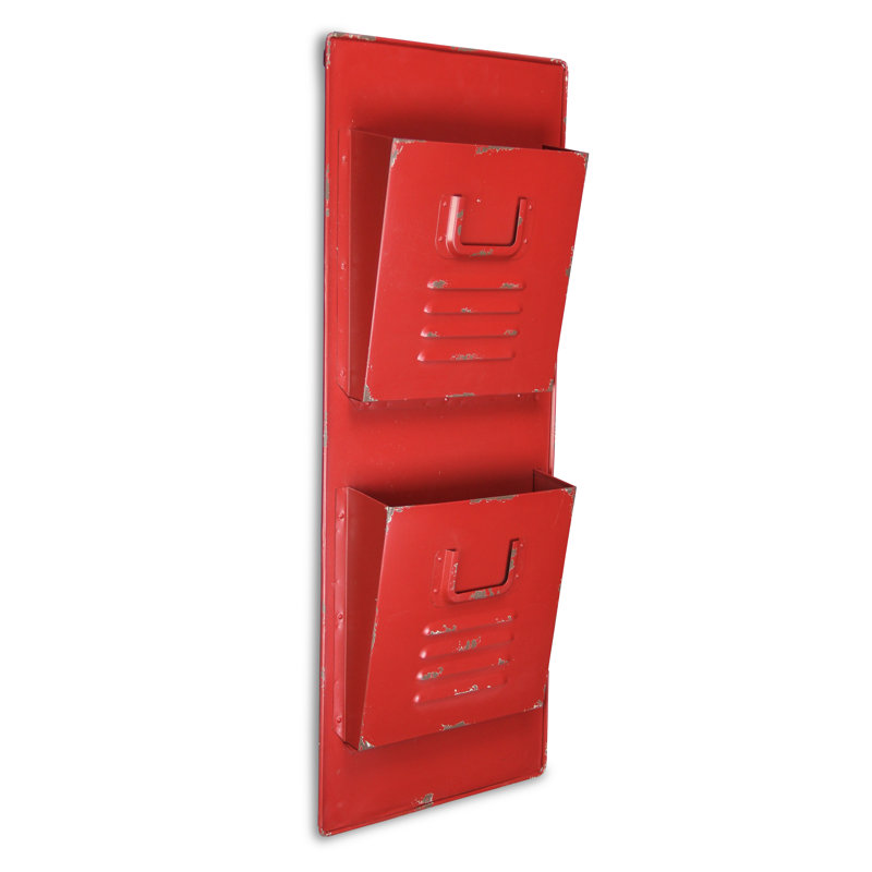 Metal Wall Organizer, Red
