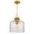 Baltic 1-Light Brushed Gold Mini Pendant Light