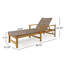 Ensemble de chaises longues inclinables en acacia 78,75 po Anketell-31600959