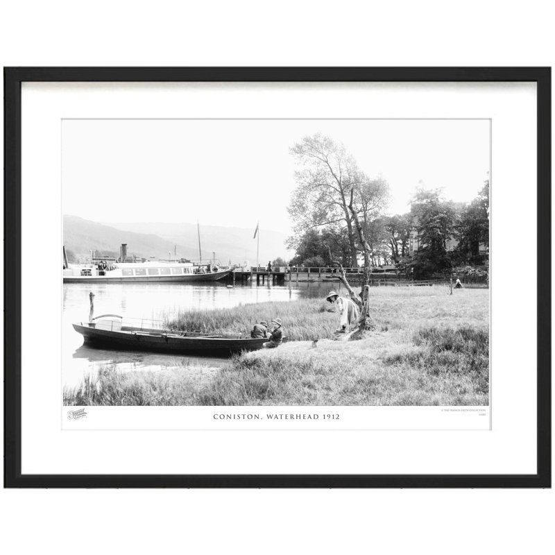 Coniston, Waterhead 1912 by Francis Frith - Single Picture Frame Print, 45cm H x 60cm W x 2.3cm D