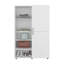 Garde-robe H 72,4 po, 2 portes, 6 pieds, 5 tablettes, blanc - garde-robe-1211700070