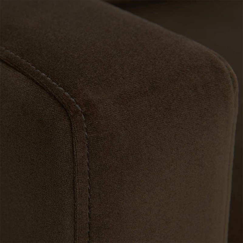 Tissu d'ameublement en microfibre brun 1 pièce Mid-Century, Brun