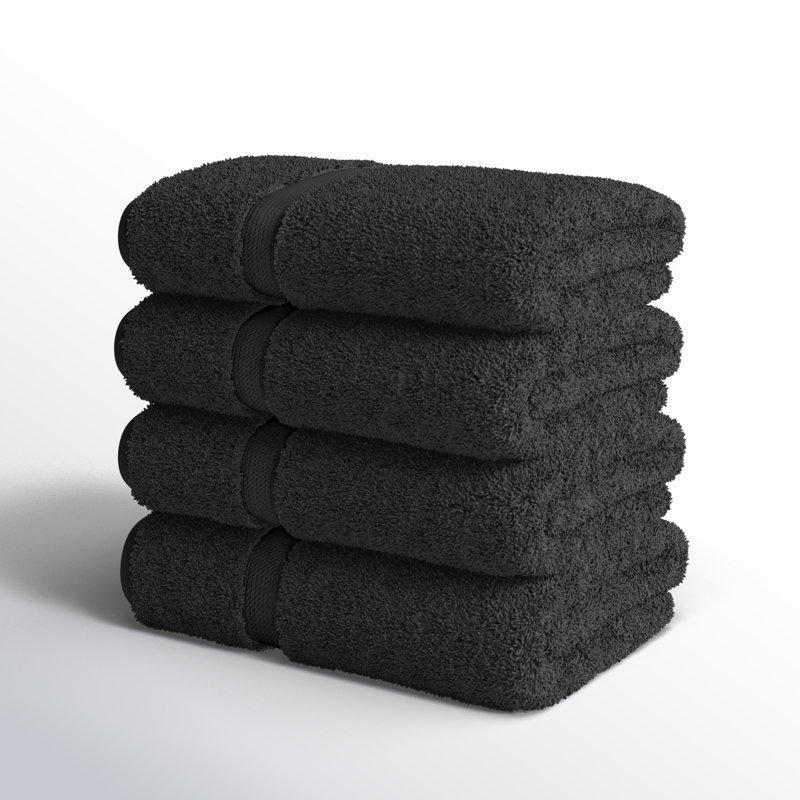 Coton luxueux et hautement absorbant Renata, Noir